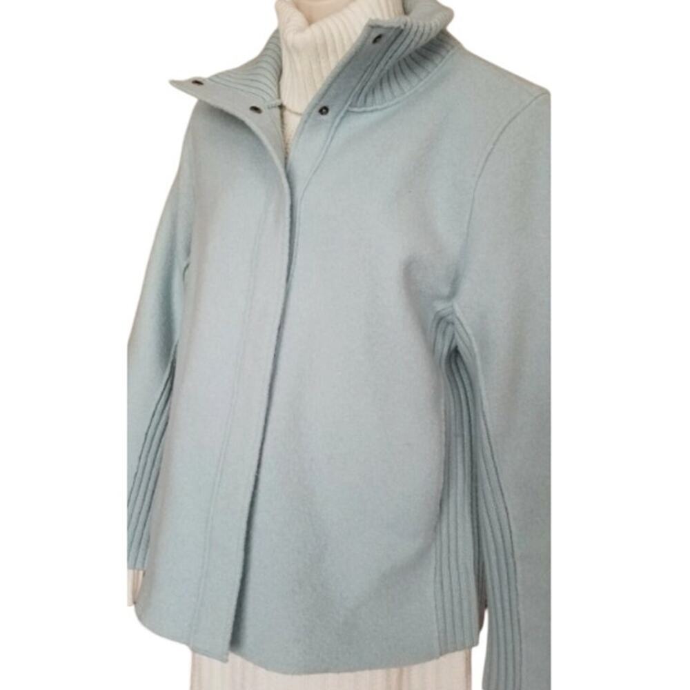 Eileen Fisher Light Blue boucle wool Sweater/Jacket Size Medium